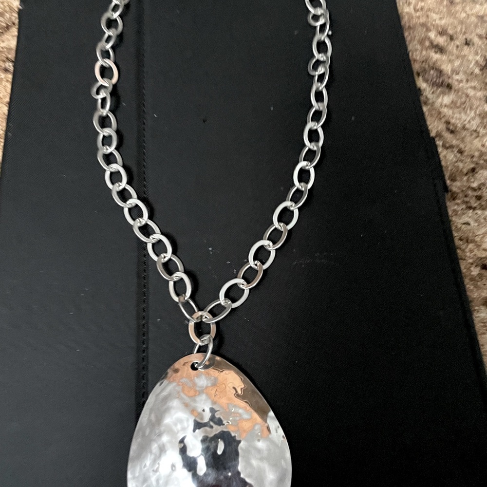 Silpada hammered disc sterling silver necklace